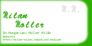 milan moller business card